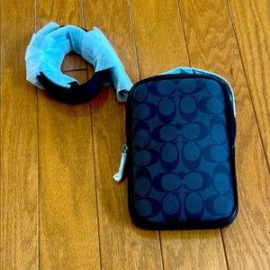 Coach Black and Blue Signature purse NWT